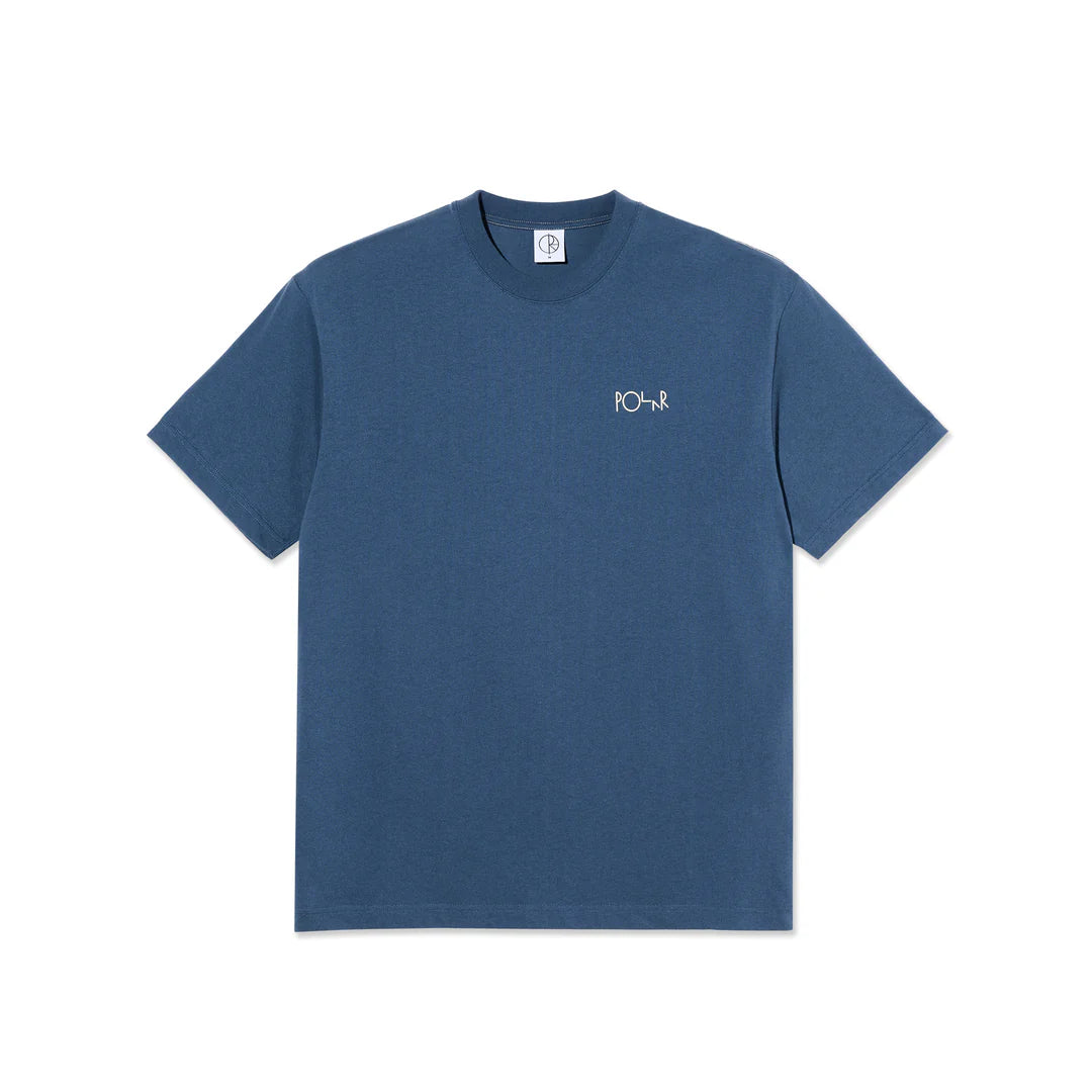 Polar Skate Co Contrast Tee Stroke Logo (Grey Blue)
