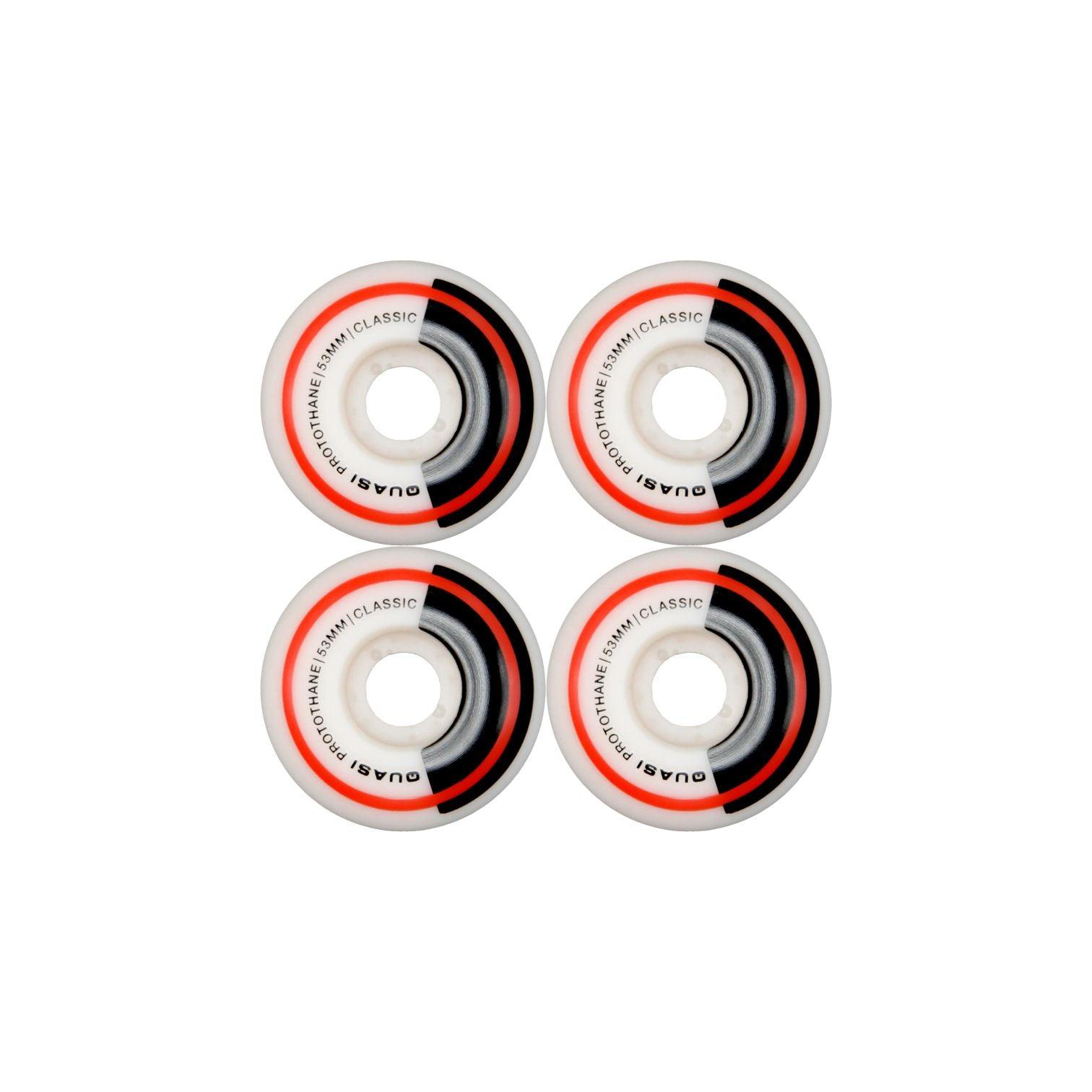 Quasi Protothane Classic Wheels White/Orange (53mm)